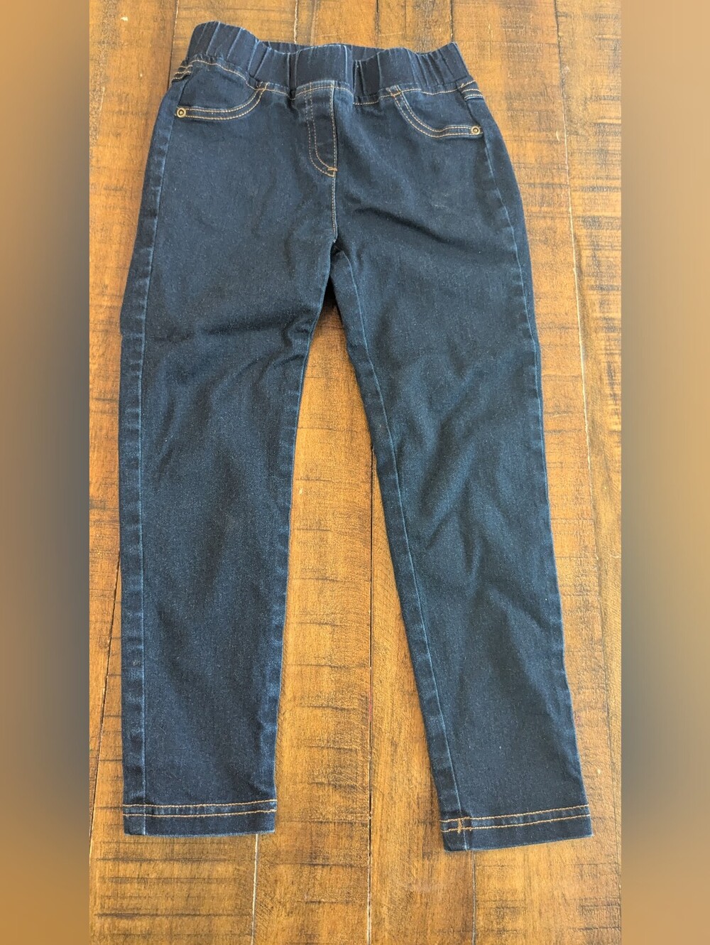 Hanna Andersson Girls Size 5 Dark Blue Organic Cotton Skinny Jeggings New